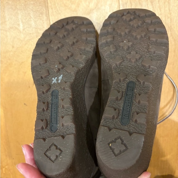 Timberland Amston wedge ankle boots booties brown leather sz 11 - Picture 6 of 7